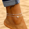 Double Layer Heart Anklet