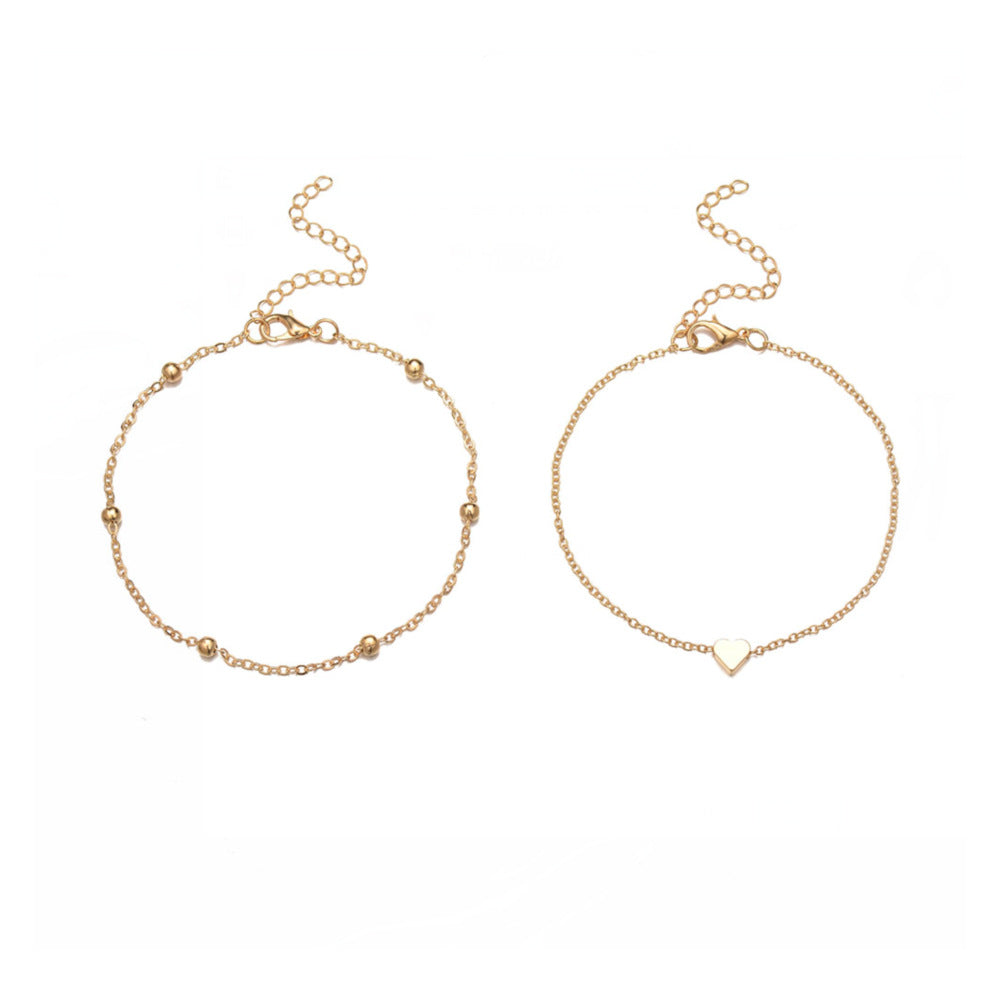 Double Layer Heart Anklet