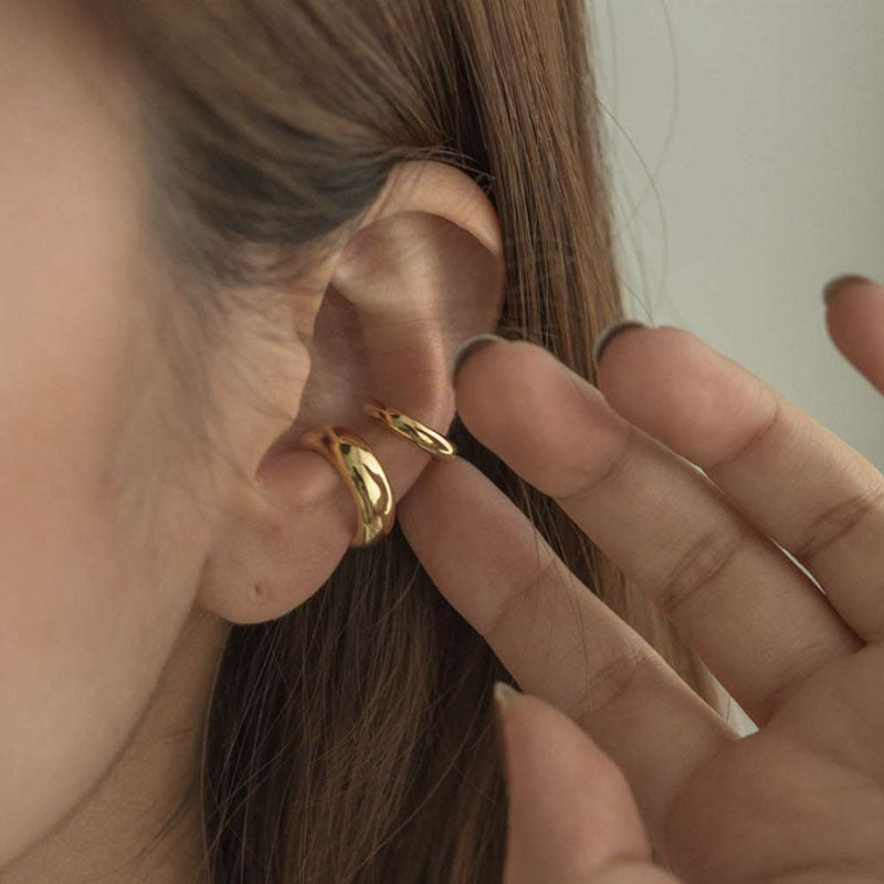 Gold-Plated Clip-On Earrings