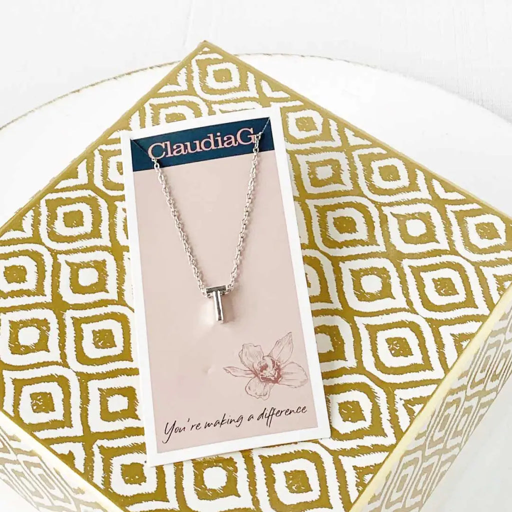 Your Initial Necklace In Silver