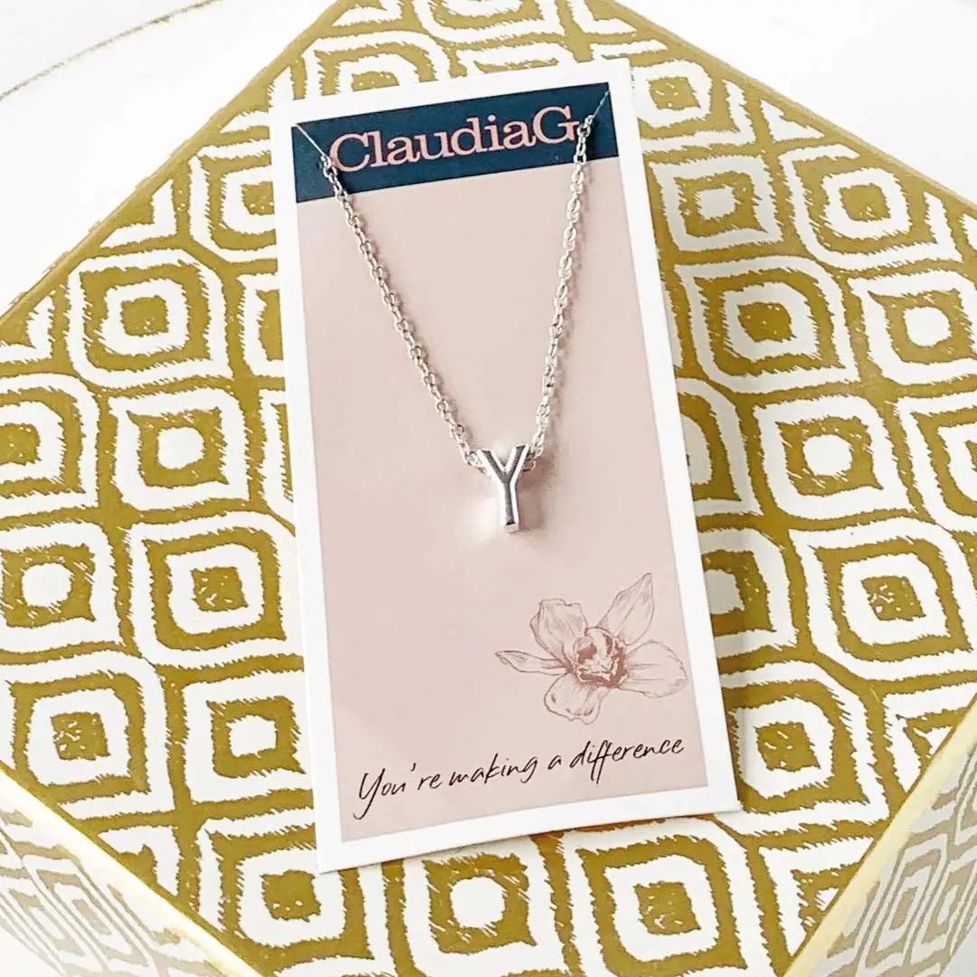 Your Initial Necklace In Silver