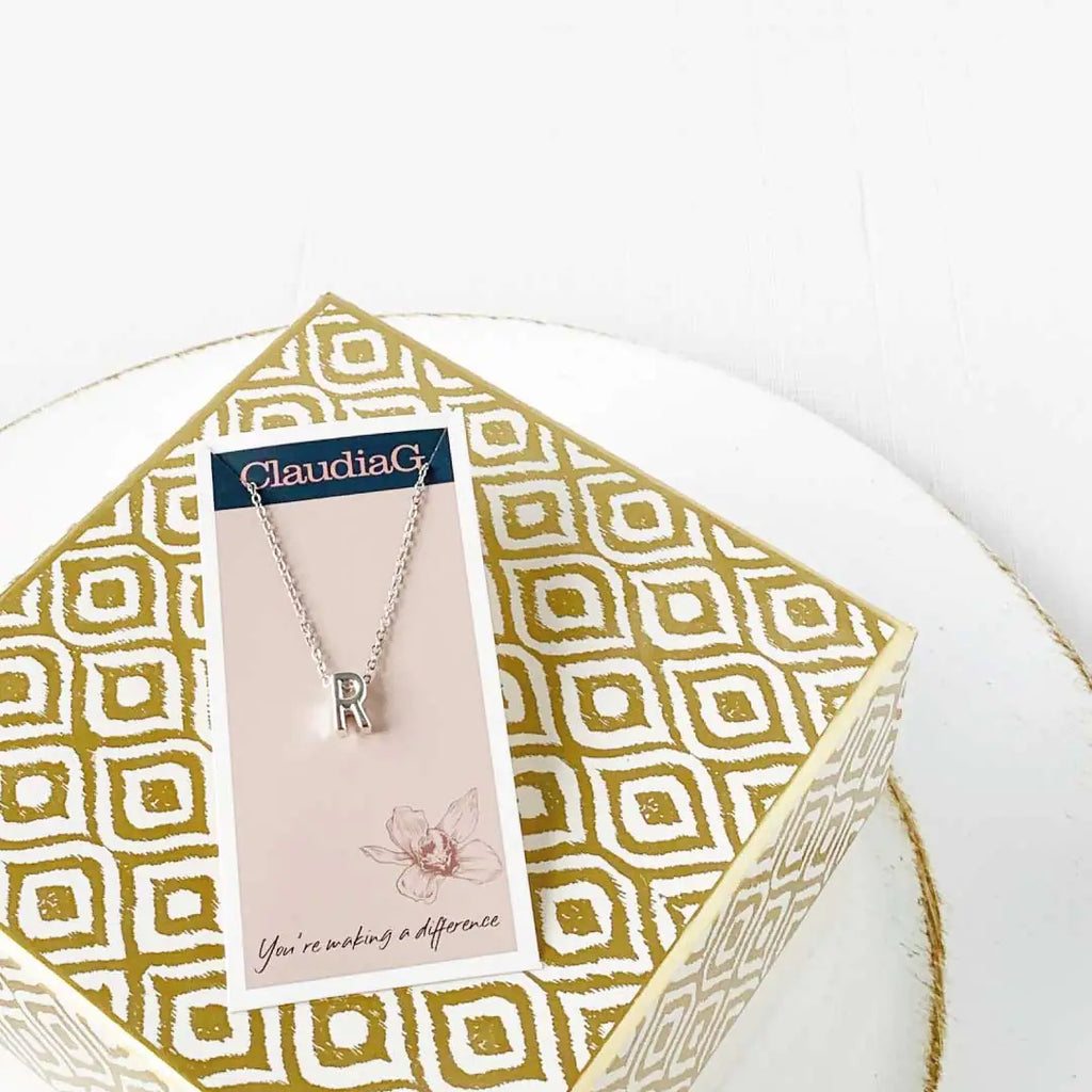 Your Initial Necklace In Silver