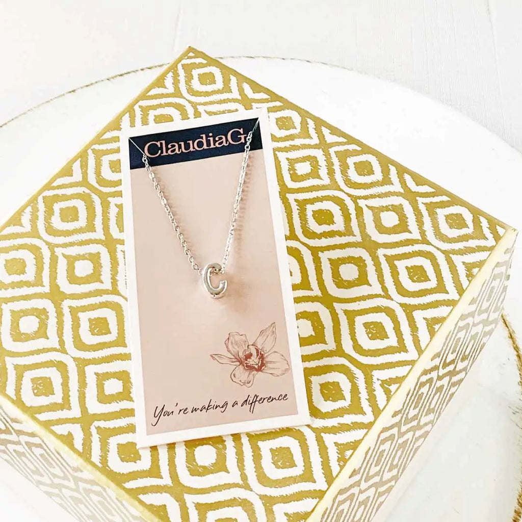 Your Initial Necklace In Silver