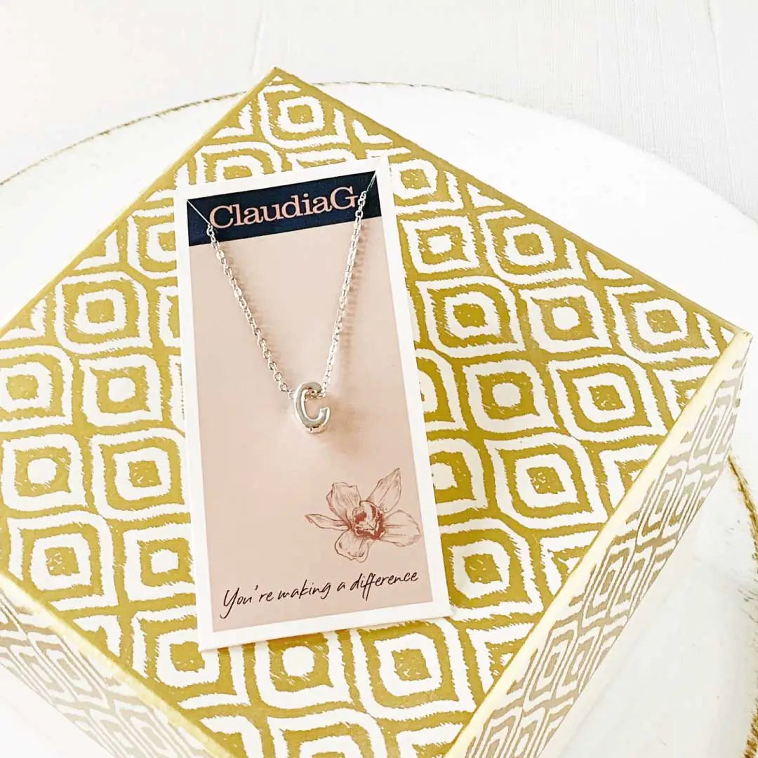 Your Initial Necklace In Silver