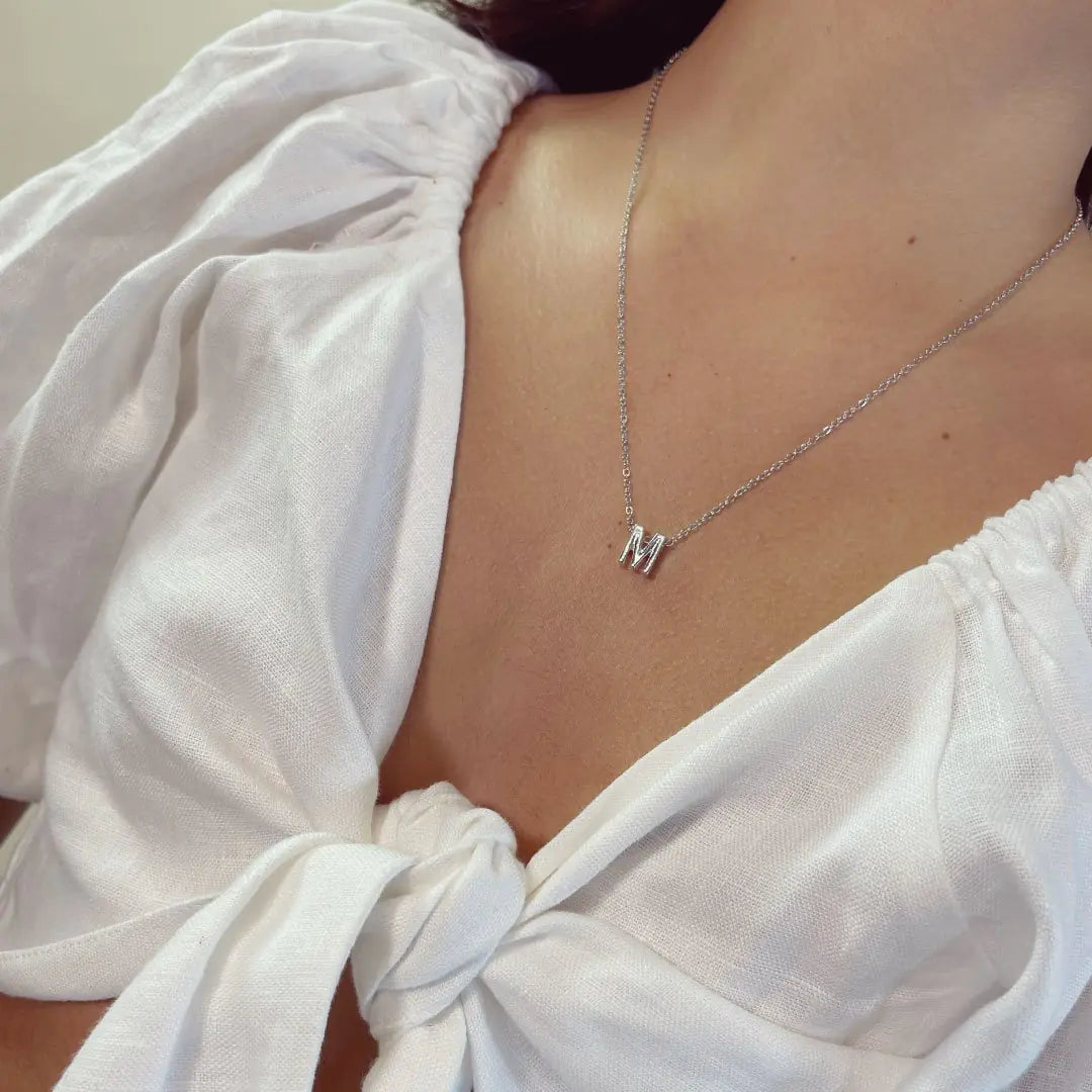 Your Initial Necklace In Silver