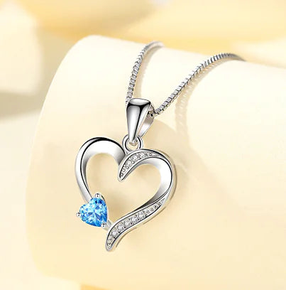 Sacred Heart Sterling Silver Pendant Necklace