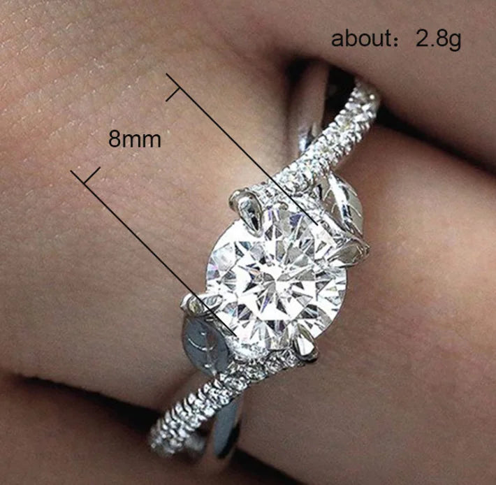 Stylish Women's Zircon Ring for Engagement and Proposal