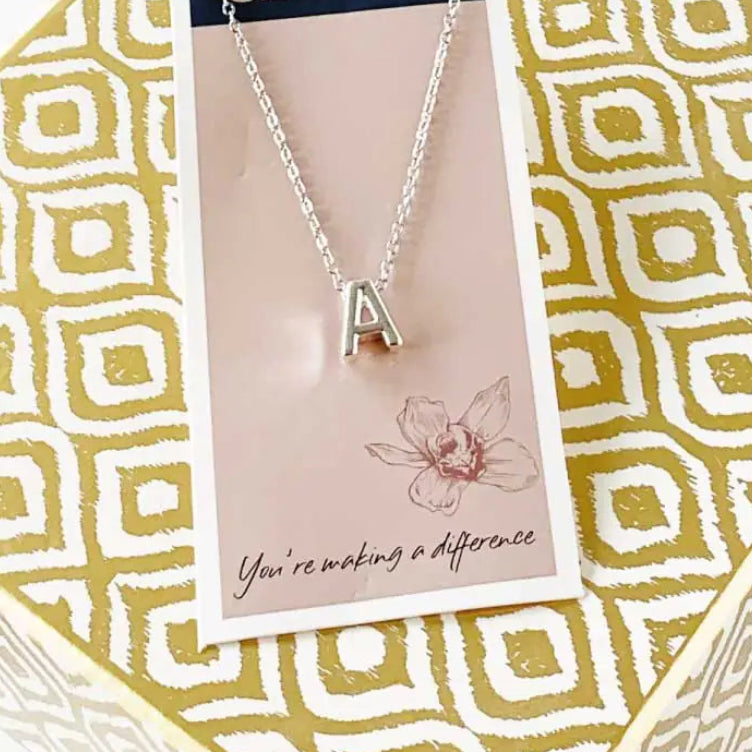 Your Initial Necklace In Silver