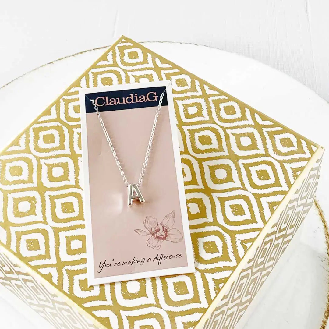 Your Initial Necklace In Silver