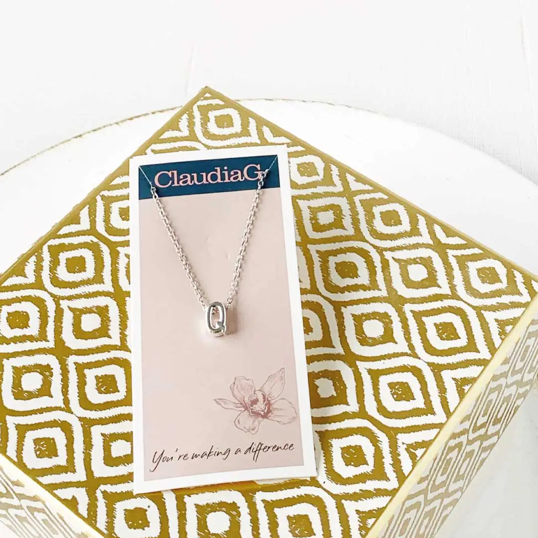 Your Initial Necklace In Silver