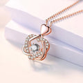 Rose Gold Heart Necklace in 925 Silver