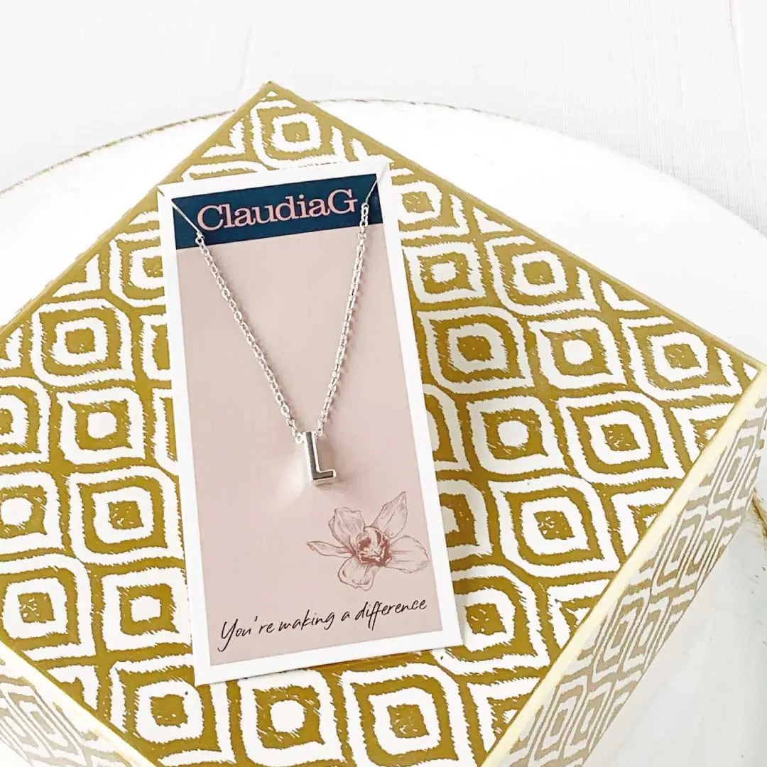 Your Initial Necklace In Silver