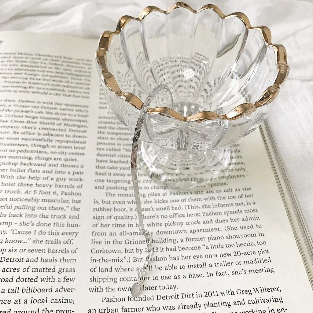 S925 Silver Snake Bone Chain Bracelet with Wave Design