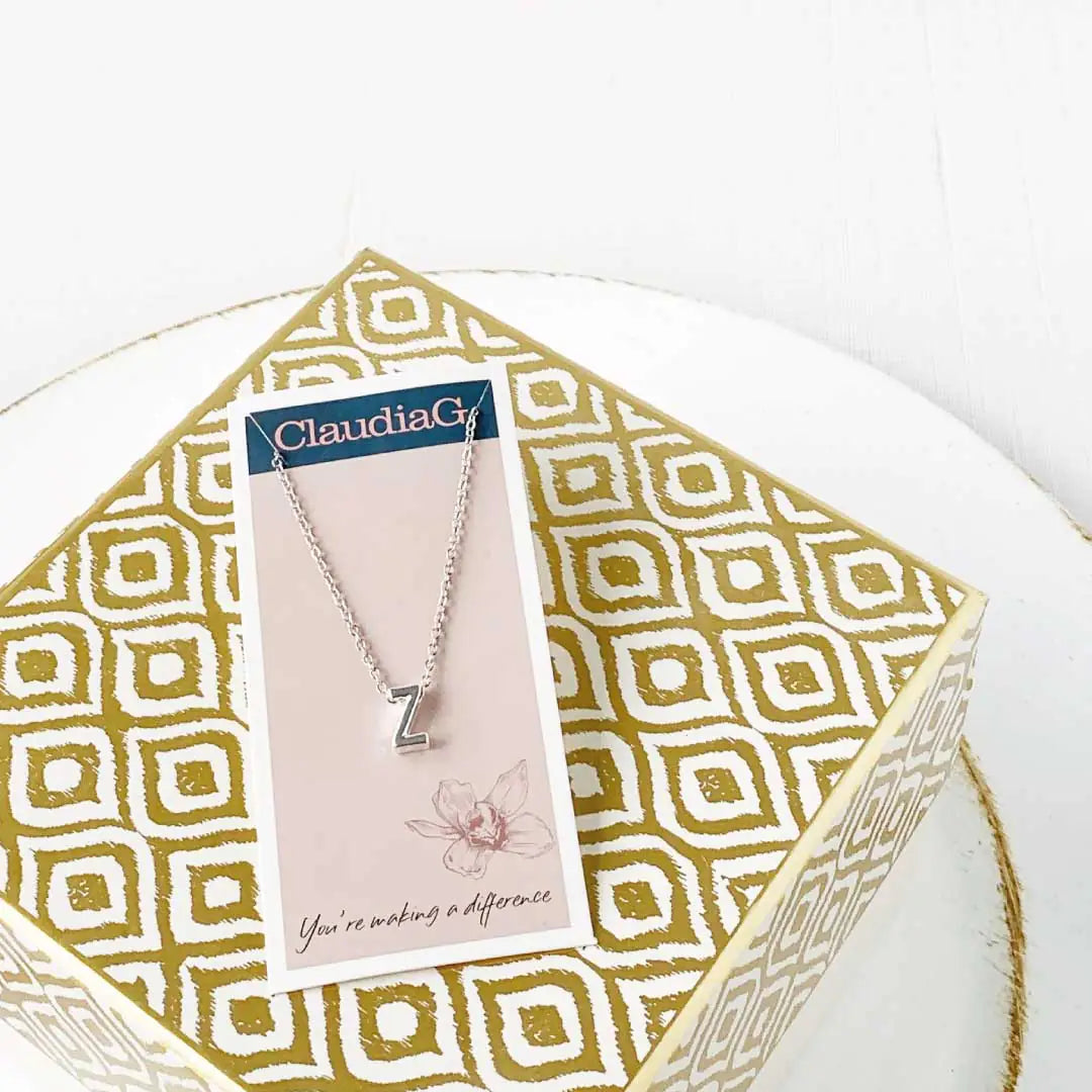 Your Initial Necklace In Silver