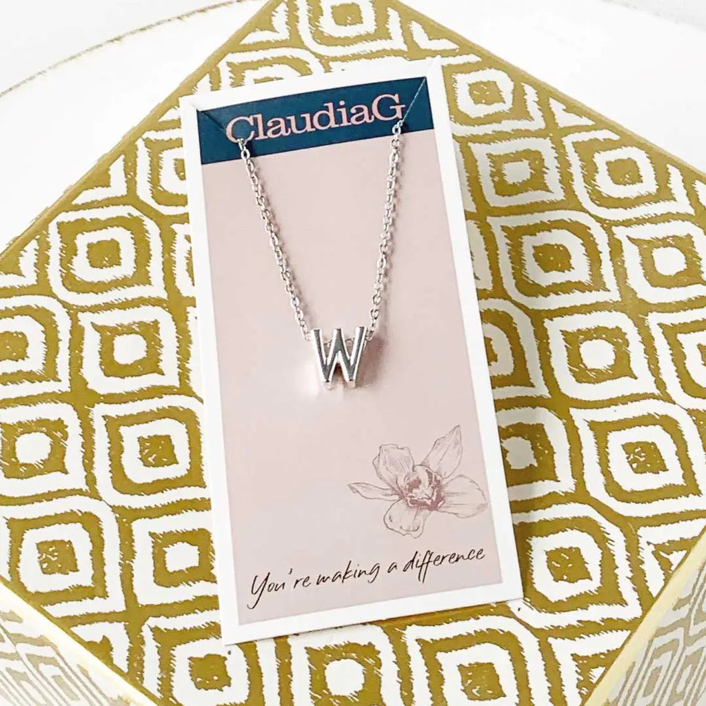 Your Initial Necklace In Silver