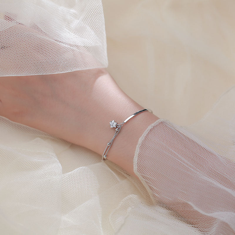 Sterling Silver Bracelet in Trendy Wind Design
