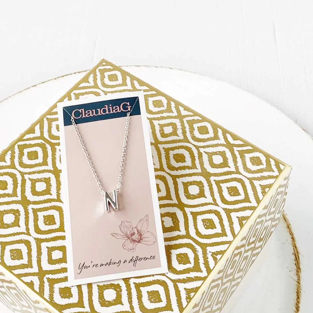Your Initial Necklace In Silver